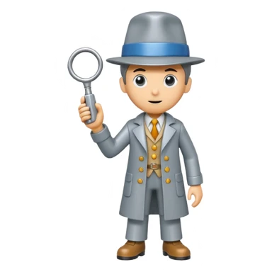Isolated, detailed illustration of the most incredibly realistic modern day style of cartoon character inspector gadget
figurine imaginable, toy style. sticker