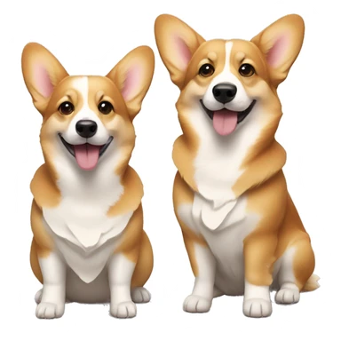 Two corgis couple sticker