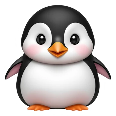 Cute penguin giving kisses sticker