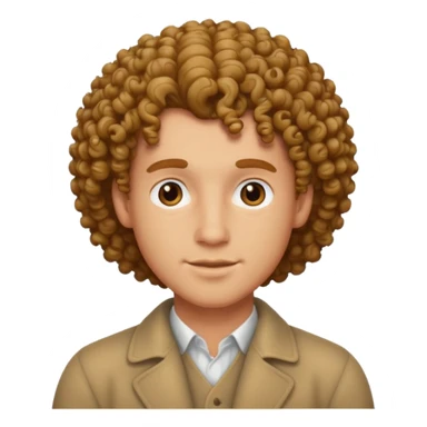 curly hair mens image sticker