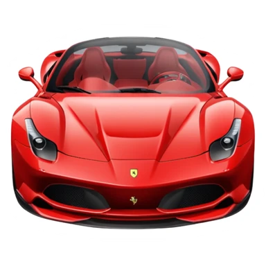 Red Ferrari sports car sticker