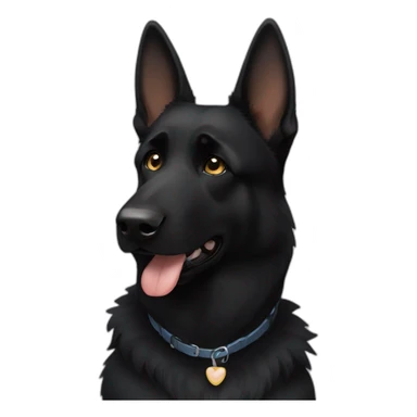 Black German shepherd with tears  sticker