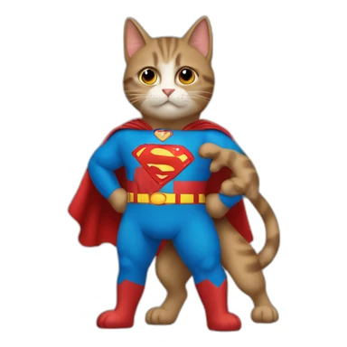 gato y superman sticker