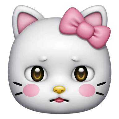 Hello Kitty Face with Bags Under Eyes sticker