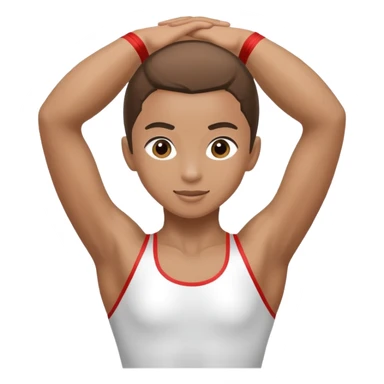 A gymnast winning a competition sticker