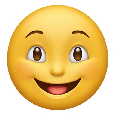 Classic yellow emoji Happy laughing and winking with no tears sticker