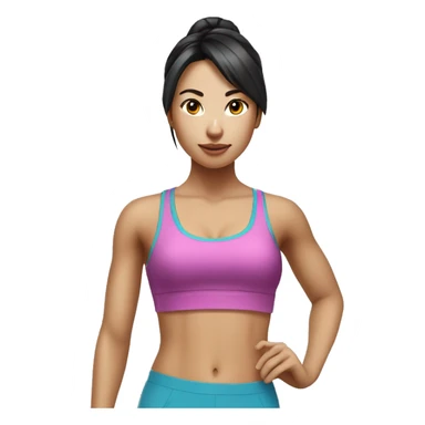 mart girl sport Asian workout sticker