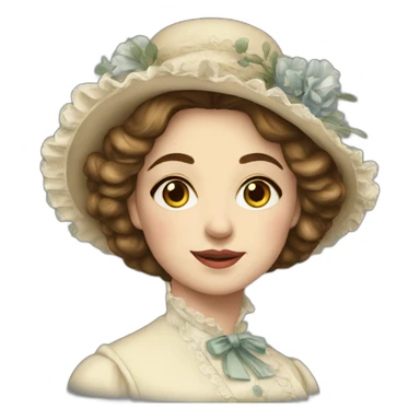 Victorian lady sticker