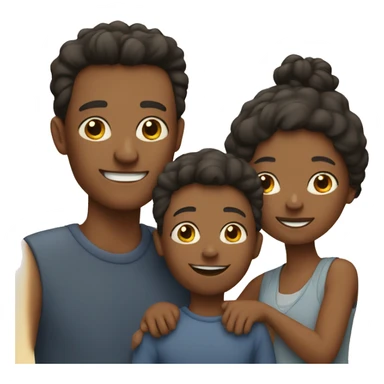 Family with mom and dad with twin boys sticker