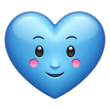 Coeur bleu Normal iPhone sticker