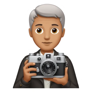 man hold film Camera sticker