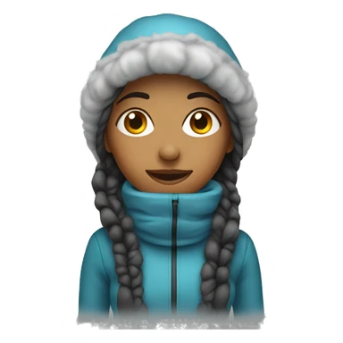 Woman wearing winter gear  sticker