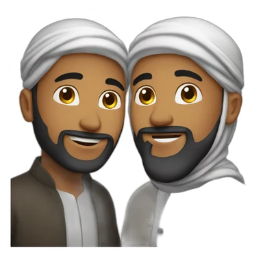 2 muslims talking sticker