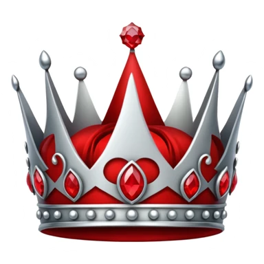only sliver crown with red gems more gems sticker