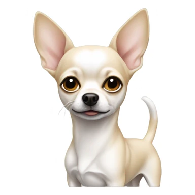 white realistic chihua sticker