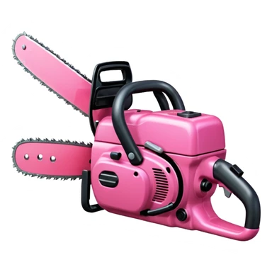 Pink chainsaw sticker