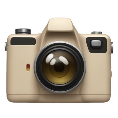 beige Palaroid camera with a photo card sticking out of it sticker