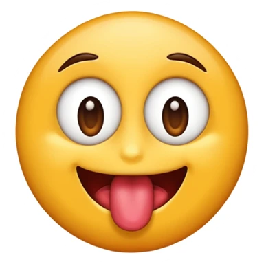 Un emoji de una cara guiñando el ojo sacándola lengua festejando cumpleaños y mandando un beso sticker