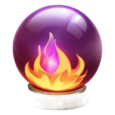 fortune telling ball in fire sticker