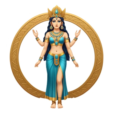 fullbody realistic annunaki attractive female Inanna Goddess sticker
