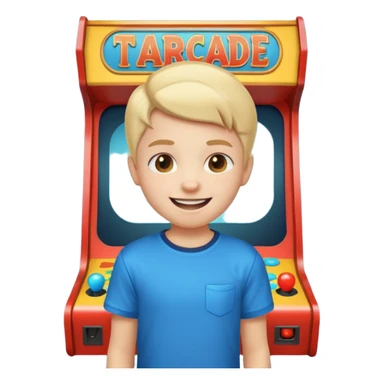 Retro Arcade Kid sticker