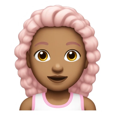 Babypink sport set for white skin sticker