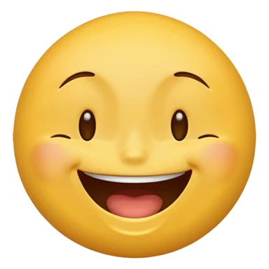 a yellow emoji laughing with eyes closed sticker