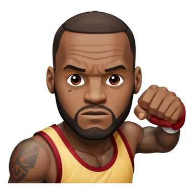 LeBron James punch sticker
