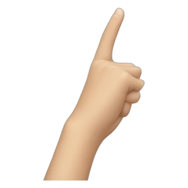 Bend your index finger 90 degrees. sticker