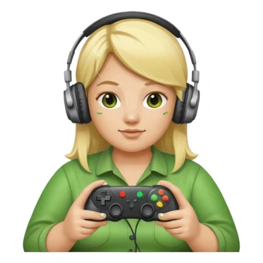 make a cucumber gamer, blonde and fat sticker