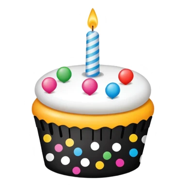 birthday sign in black and white polk a dots sticker