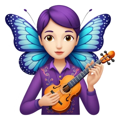 Musician Butterfly sticker