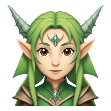Warcraft female dragonborn elf combine  sticker