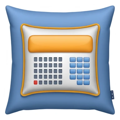 pillow with spreadsheet sticker