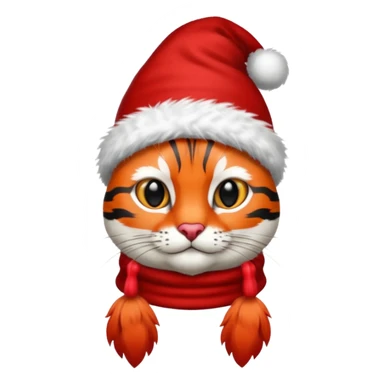 Cardinal bird wearing a stocking cap that has Bengals on it sticker