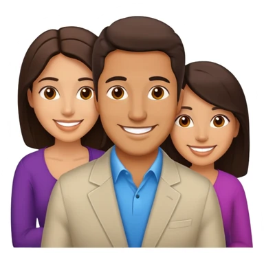 A Latino man married to two Latina women. sticker
