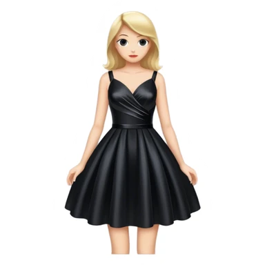 Dress black satin (only dress) sticker