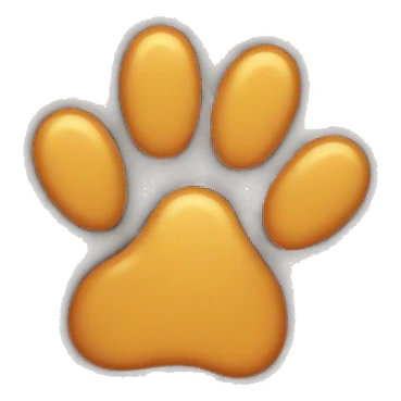 Animal paw heart sticker