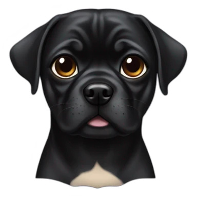 Black puggle sticker