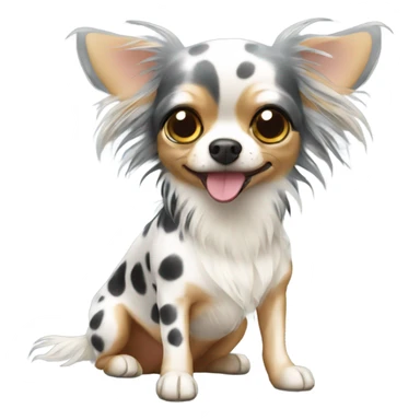 Spotted chihuahua long hair  sticker