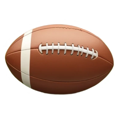 A rugby ball resting on a grassy field, with goalposts in the background. The scene captures the essence of the sport, with the field clearly marked and ready for a game, highlighting the intensity and teamwork of rugby. sticker