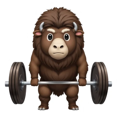 musk ox deadlifting sticker