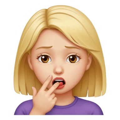 Una chica mordiendo su dedo  sticker