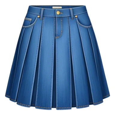 Pleated jean skirt sticker