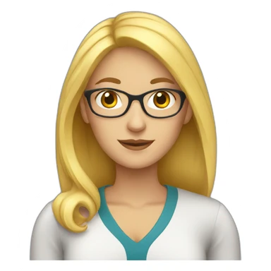 Blond Spanish teacher sticker