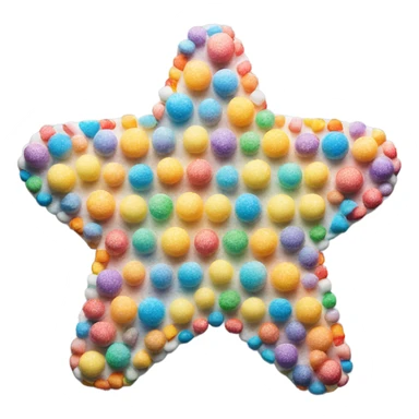 Sparkling rainbow star made of marshmallows sticker