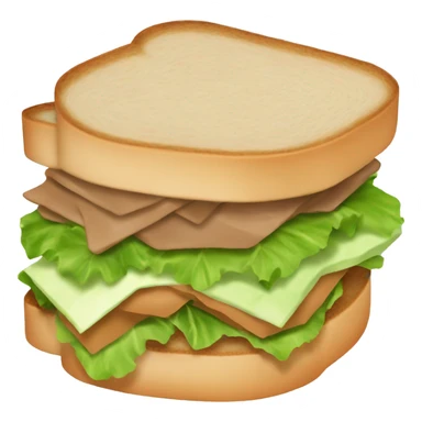 Whole wheat bread turkey and lettuce sandwich sticker