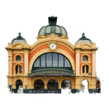 Flinders street station Melbourne sticker