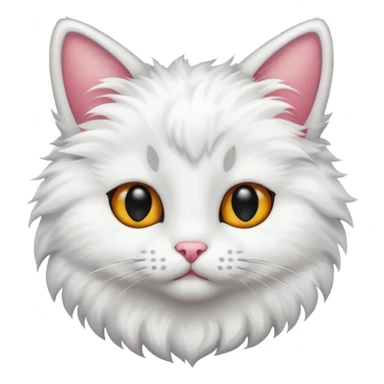 cat white with black spot sticker