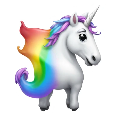 unicorn pooping out rainbow sticker